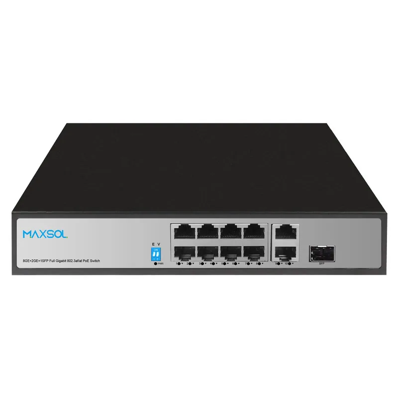 RJ45 ve SFP Uplink Bağlantılı PS1802FG 8 Portlu Gigabit PoE+ Anahtar