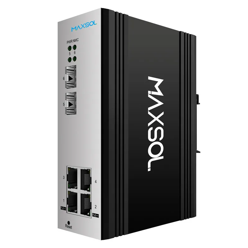 4 portlu yönetilebilir Gigabit PoE++ endüstriyel anahtar