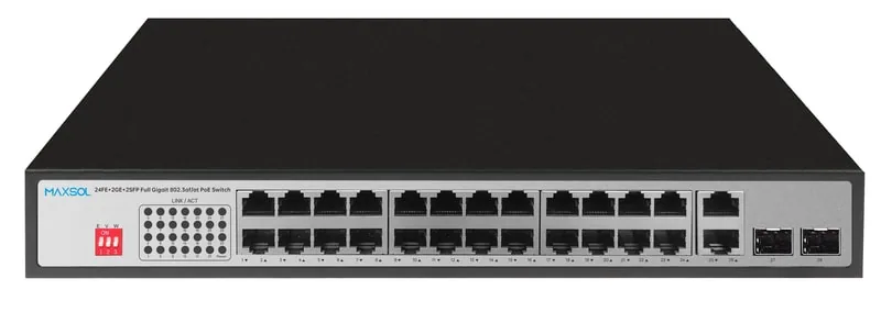 24 portlu, 300W, uzun menzilli yönetilemeyen Gigabit PoE anahtarı