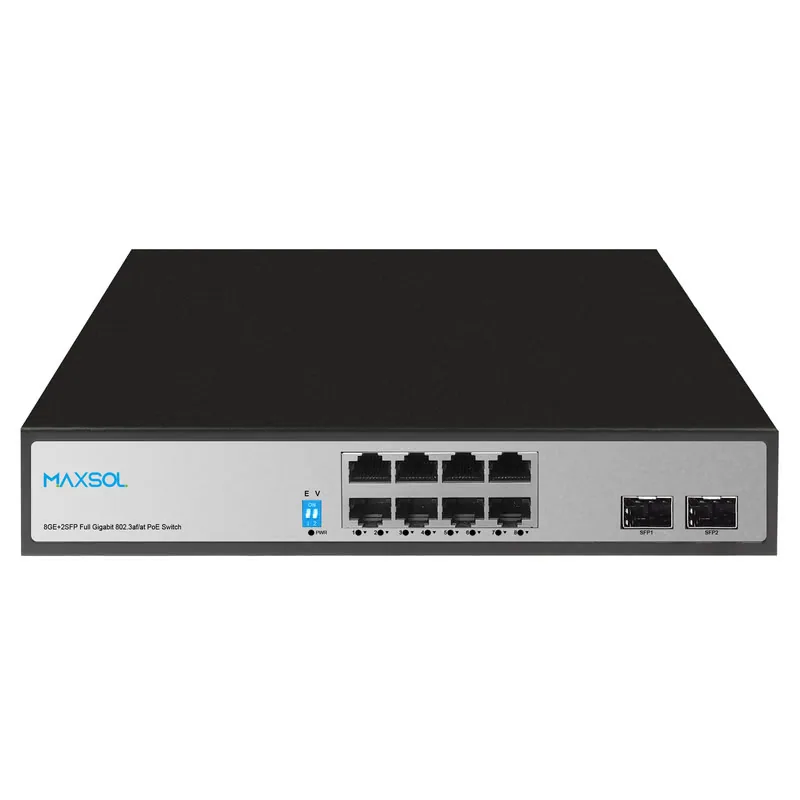 8 portlu Gigabit PoE+ anahtarı, 2 SFP uplink