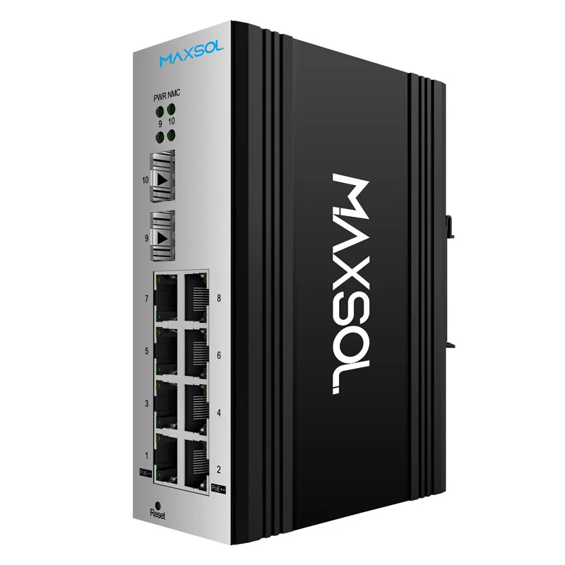 8 portlu yönetilebilir endüstriyel Gigabit PoE++ anahtarı