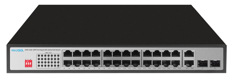 24 portlu, 300W, uzun menzilli yönetilemeyen Gigabit PoE anahtarı