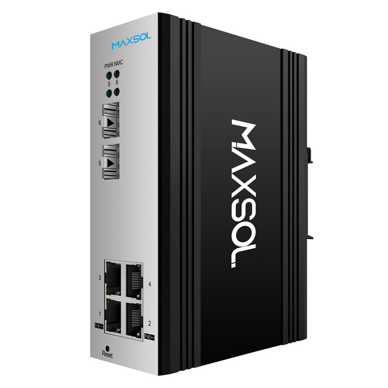 4 portlu yönetilebilir Gigabit PoE++ endüstriyel anahtar